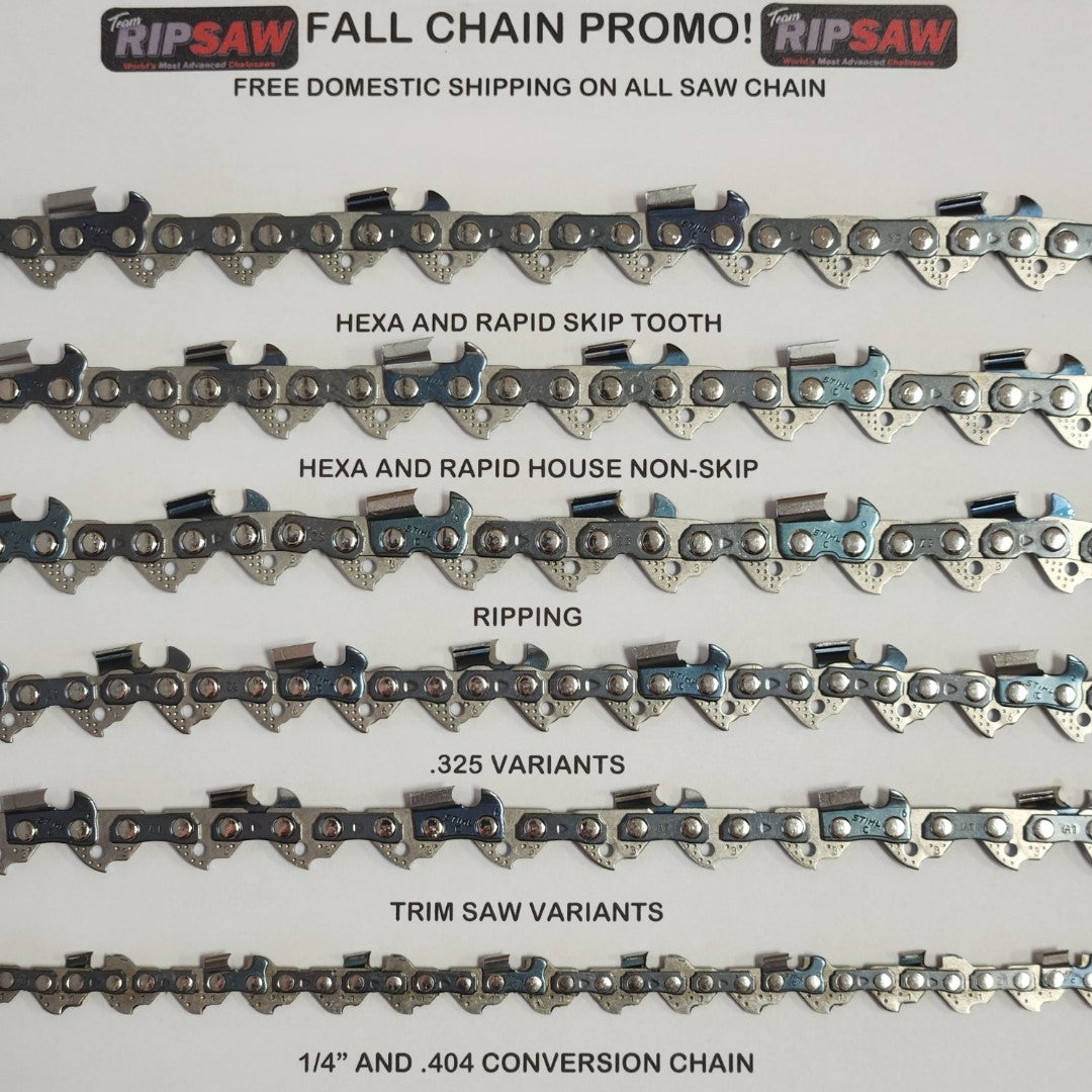 Husqvarna and Oregon Skip and Chisel Chain for (3/8 .063) Select a Size 2-Pack