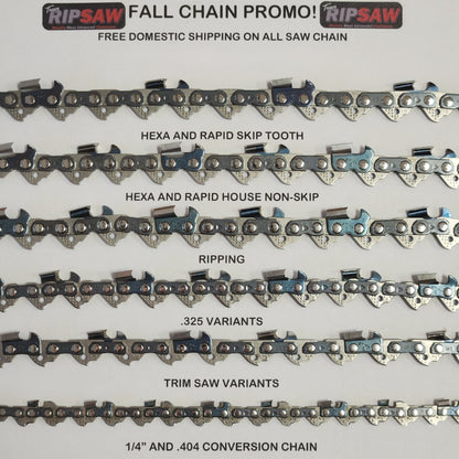 STIHL RAPID SAFETY RS3 aka 3624 Chisel Chain (3/8 .050) Select a Size 2-Pack