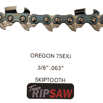 Husqvarna and Oregon Skip and Chisel Chain for (3/8 .063) Select a Size 2-Pack